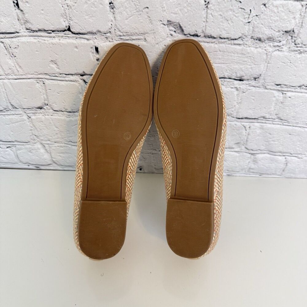 Tahari Woven Loafers Gold Horsebit Slip On Flats Beige Multi Women's Size 10 - Picture 13 of 13